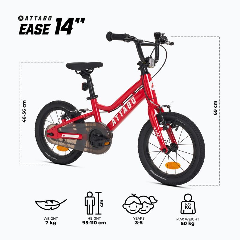 Kinderfahrrad ATTABO EASE 14" rot 2