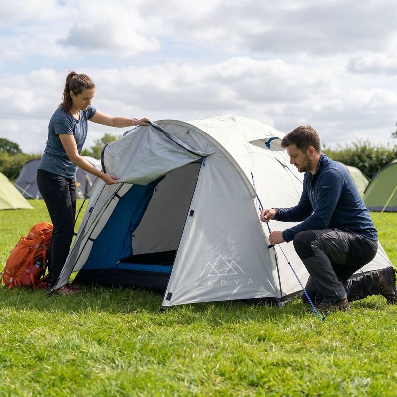 4-Personen-Campingzelt KADVA CAMPdome 4 grey 9