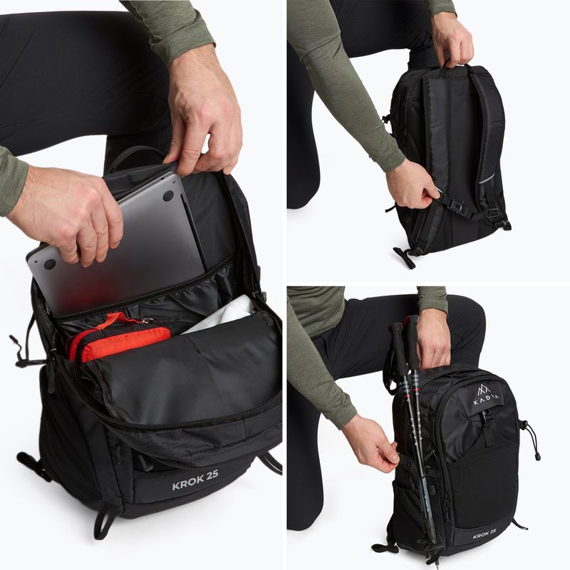 Tourenrucksack KADVA Laptopfach Schritt 25 l schwarz 9