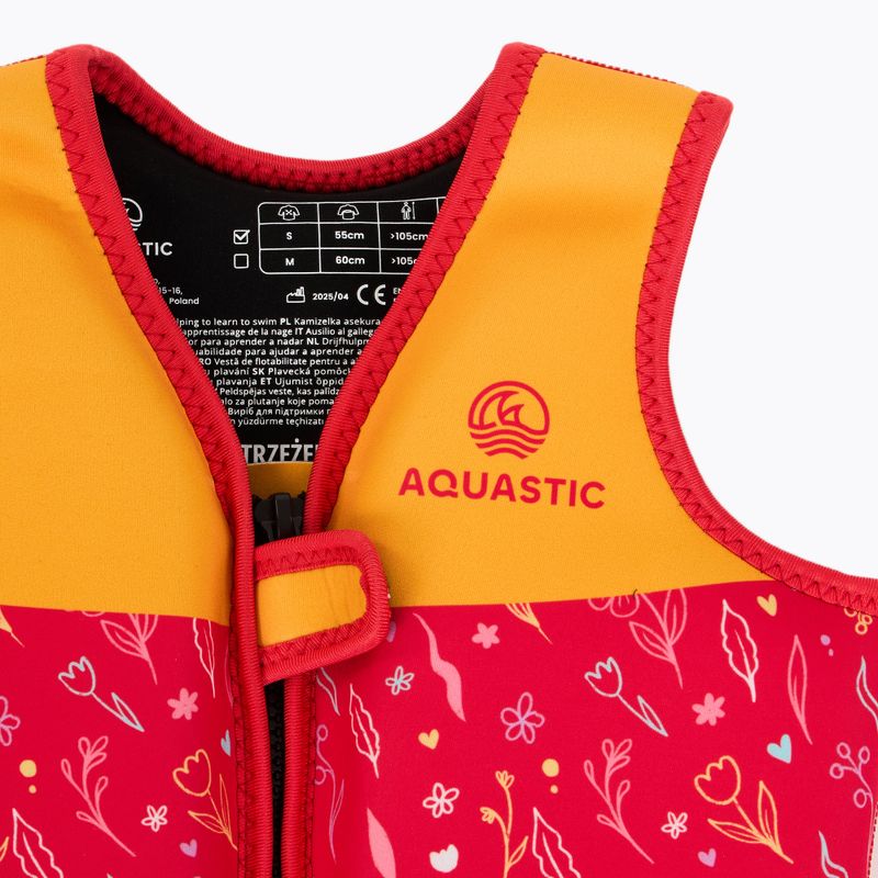 AQUASTIC Junior Kinder-Schwimmweste rosa/gelb 3
