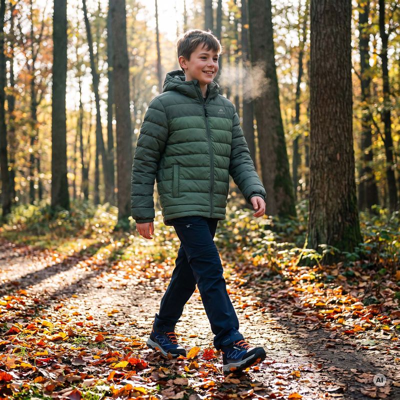 Kinderwattierte Jacke KADVA Snoway JRG grün 5