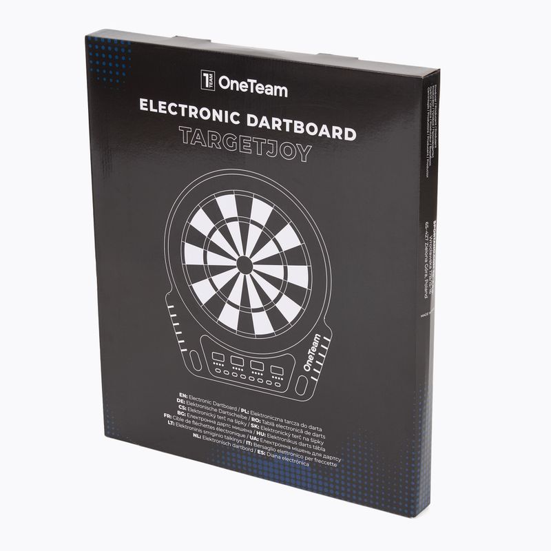 Elektronische Dartscheibe OneTeam TargetJoy Schwarz 10