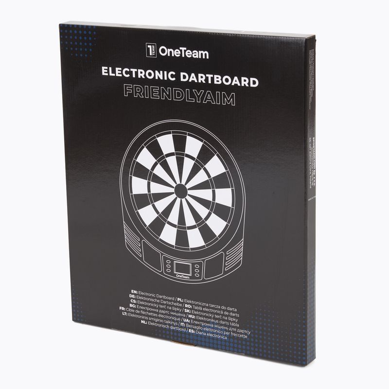 Elektronische Dartscheibe OneTeam FriendlyAim Schwarz 9