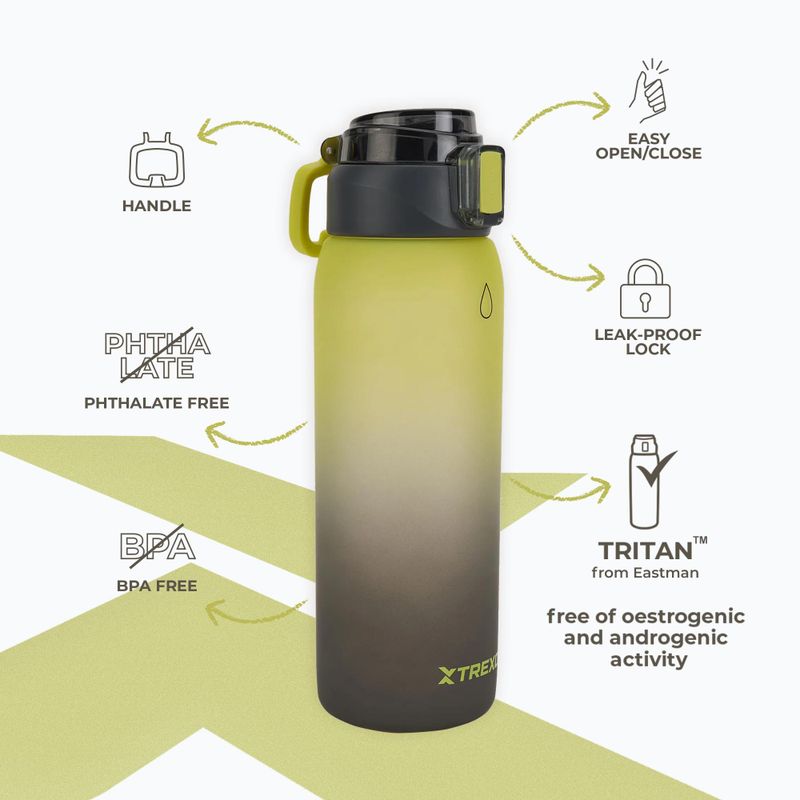 Trinkflasche XTREXO Haust 1000 ml Gelb/Schwarz 3