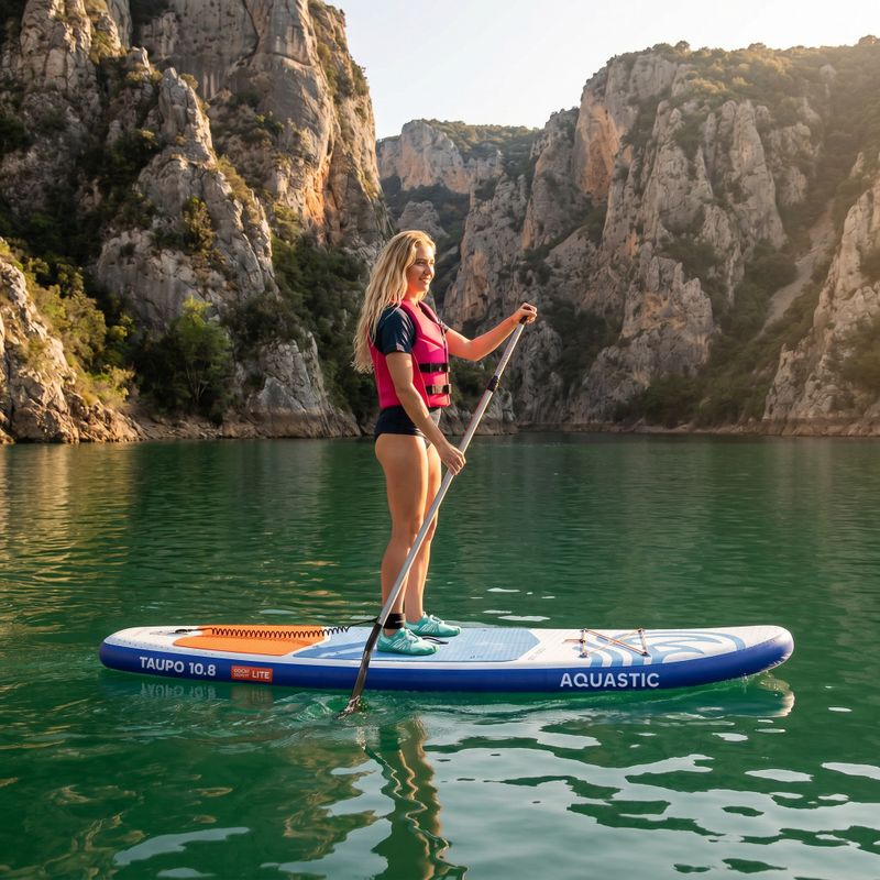 Set Paddleboard SUP aufblasbar AQUASTIC Taupo 10'8" allround blue 20