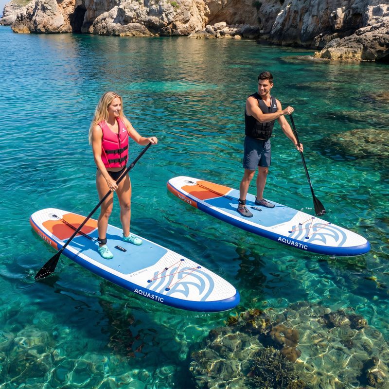 Set Paddleboard SUP aufblasbar AQUASTIC Taupo 10'8" allround blue 21