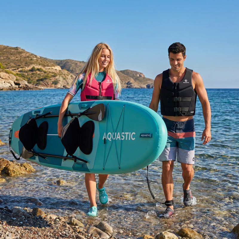 Set Board SUP aufblasbar AQUASTIC Tourer 12'0" 2-os grün 22