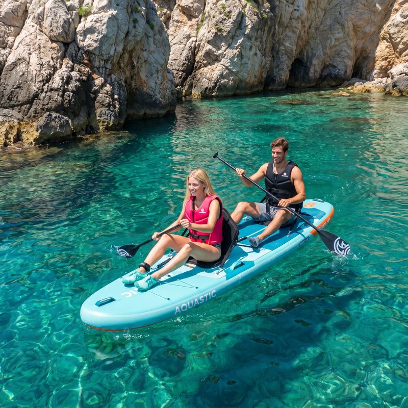 Set Board SUP aufblasbar AQUASTIC Tourer 12'0" 2-os grün 23