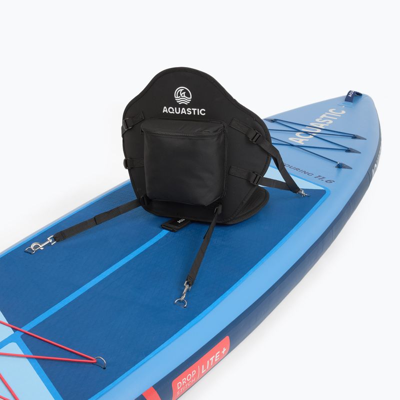 Set Board SUP aufblasbar AQUASTIC Touring 11'6" blau 12