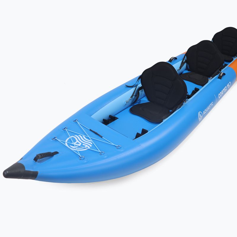 Aufblasbares 3‑Personen‑Kajak AQUASTIC Cortez 15'7" hybrid blue 6