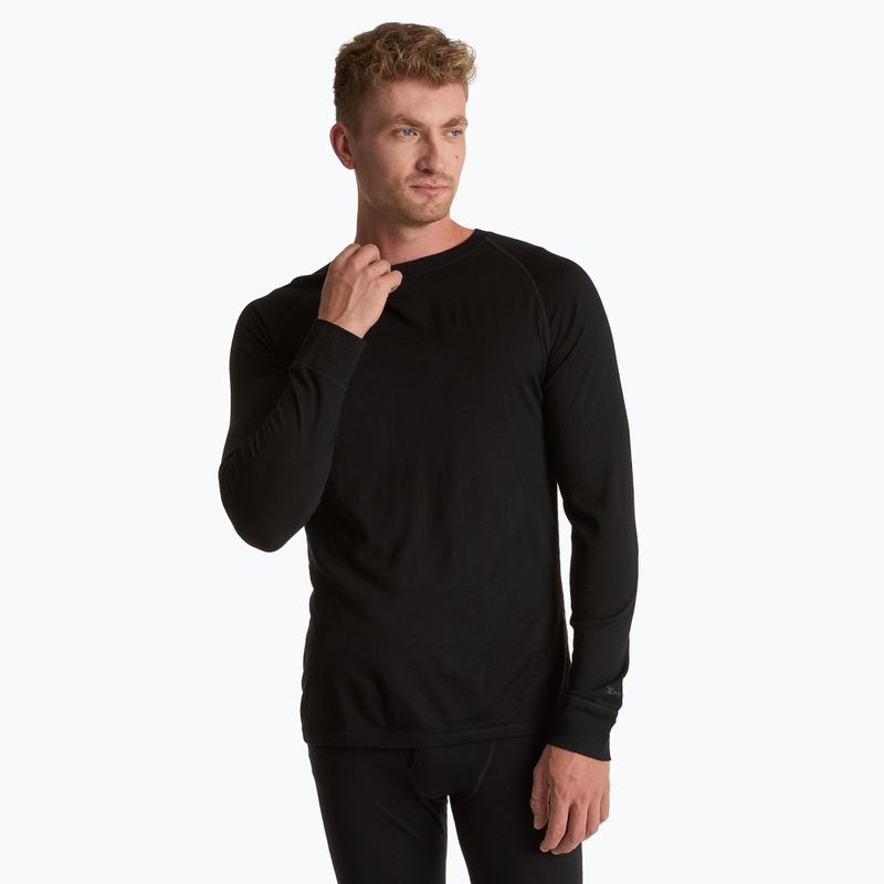 Herren 100% WOOLCANO MERINO Thermo-Sweatshirt TOP0538 schwarz