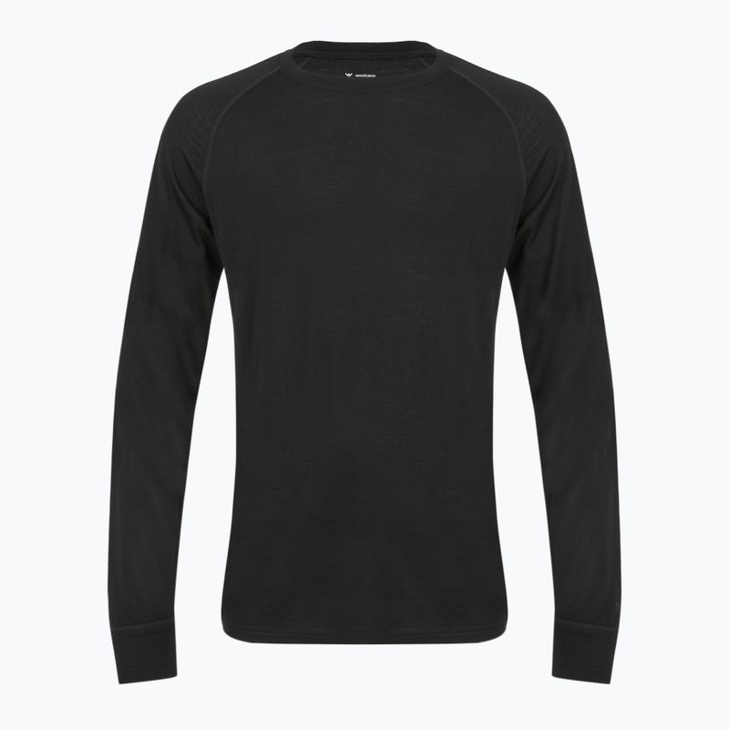 Herren 100% WOOLCANO MERINO Thermo-Sweatshirt TOP0538 schwarz 7