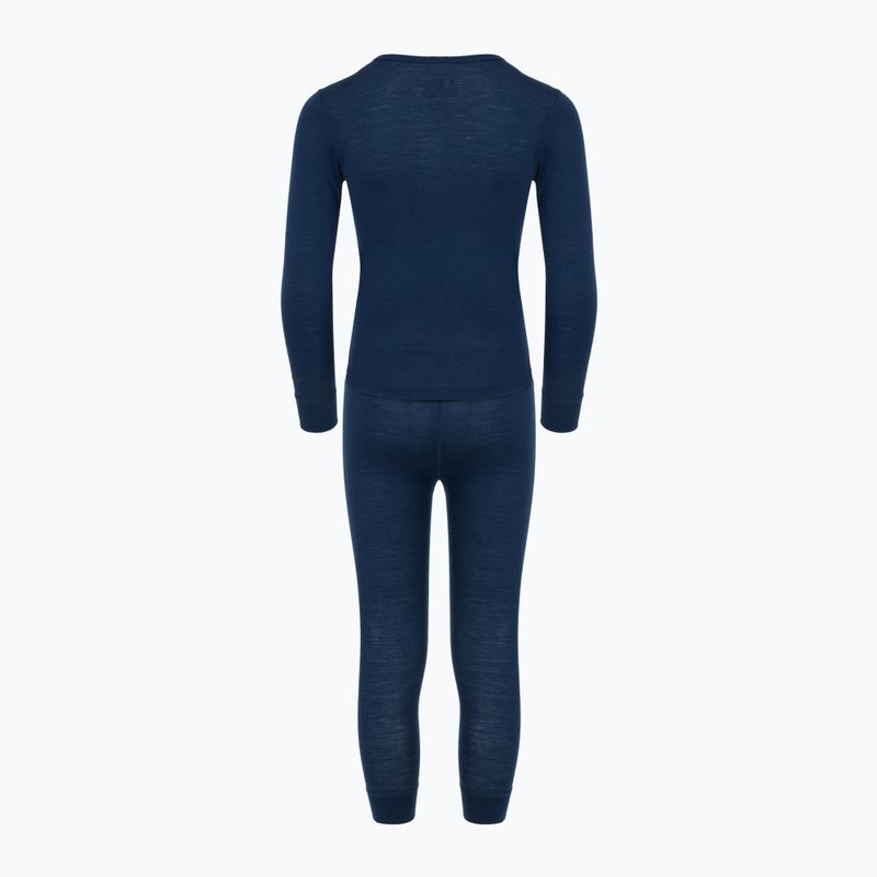 Kinder Thermo-Unterwäsche-Set WOOLCANO Merino 100% SET0683 marineblau 3