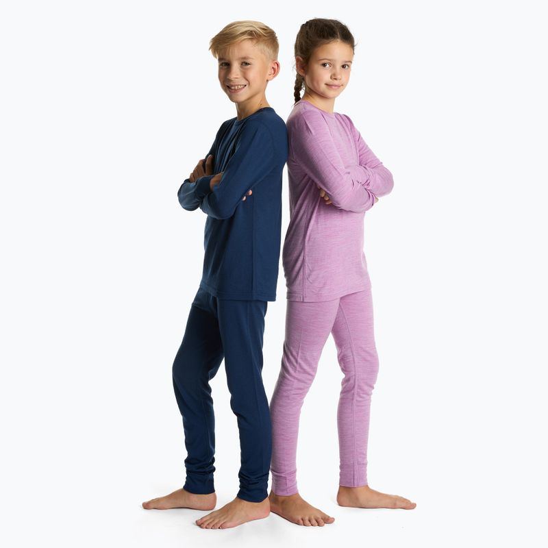 Kinder Thermo-Unterwäsche-Set WOOLCANO Merino 100% SET0683 lila 9