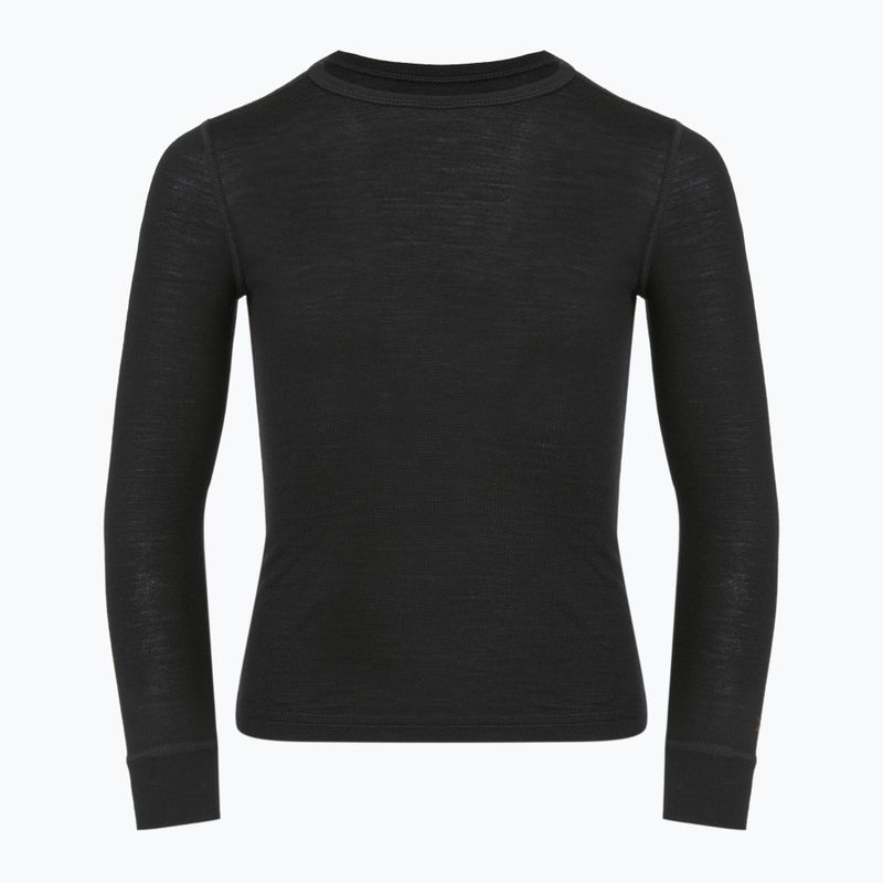 WOOLCANO Kinder Thermo-Sweatshirt 100% MERINO TOP00947 schwarz 3