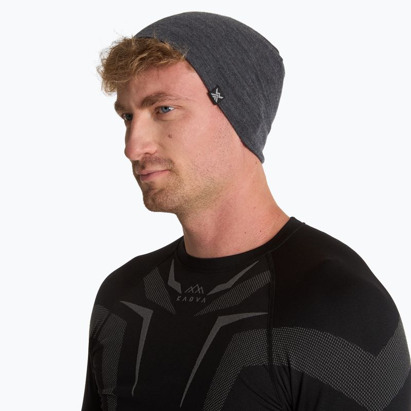 WOOLCANO MERINO 100% Mütze HAT0441 grau