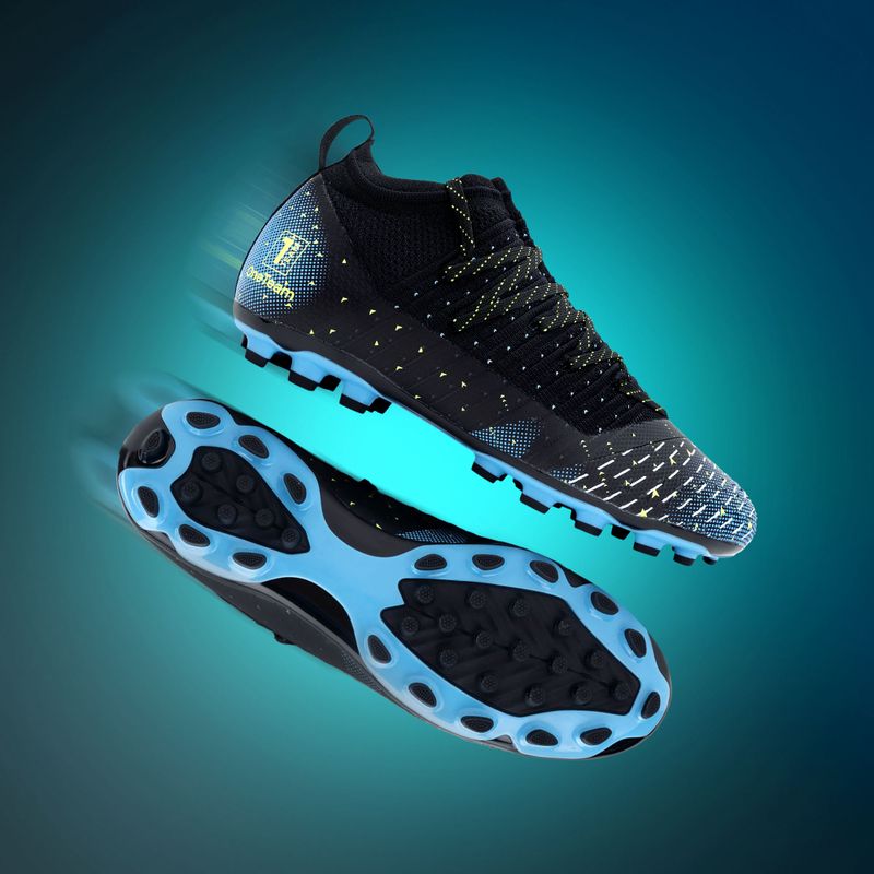 Kinder-Fußballschuhe OneTeam NAMAYRO TEEN AG/MG schwarz 9