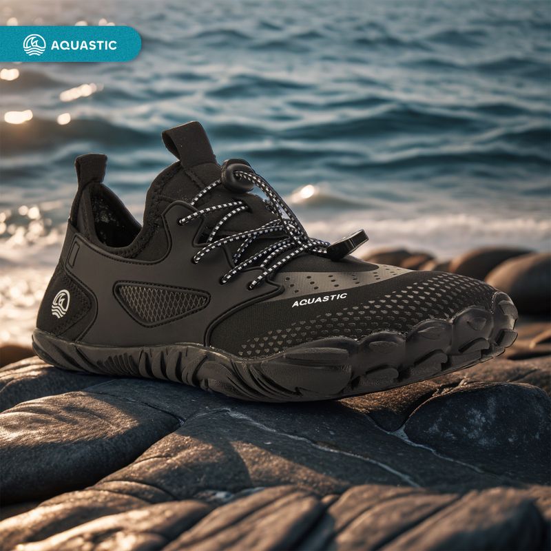 Wasserschuhe Herren AQUASTIC Saros Schwarz 4