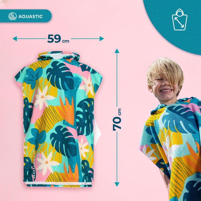 Kinderponcho AQUASTIC Sunny JR Blumen 15