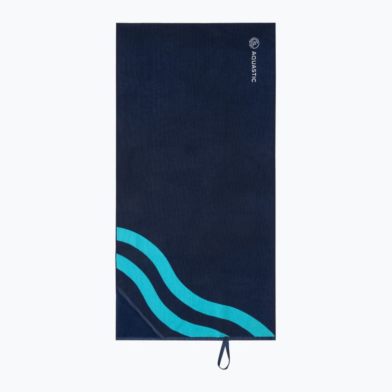 AQUASTIC Wavey marineblau/blaues Handtuch 2
