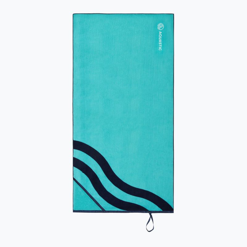 AQUASTIC Wavey blau/grünes Handtuch 2