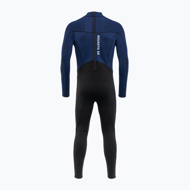 Herren Schwimmanzug AQUASTIC Wavey LG 2 mm schwarz/blau 3