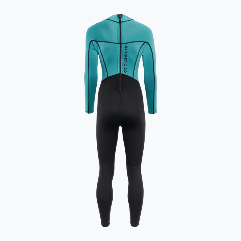 Damen Schwimmanzug AQUASTIC Wavey LG WMNS 2 mm schwarz/mint 3
