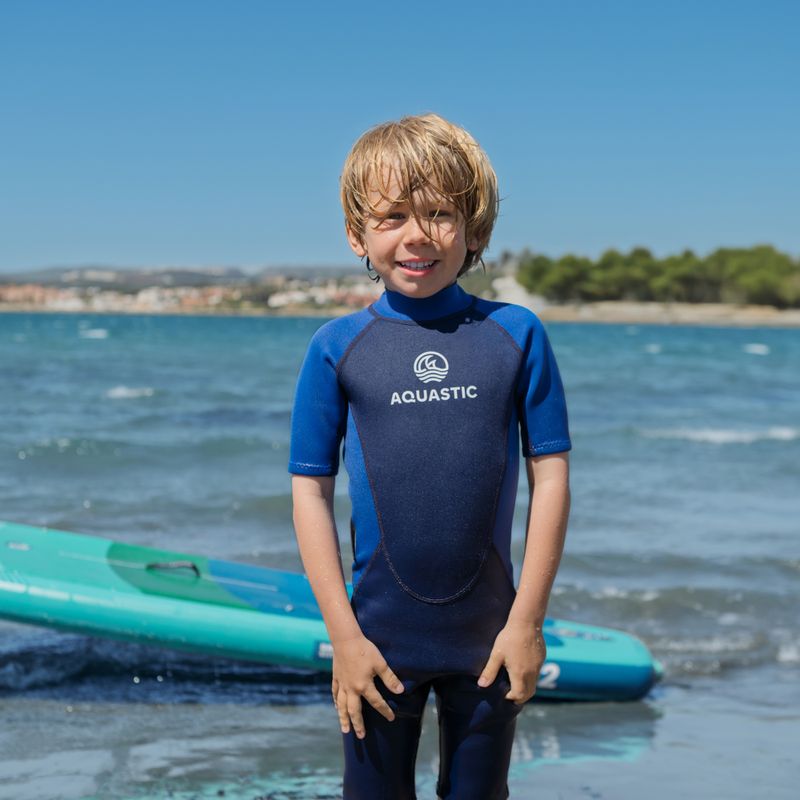 Kinderschwimmkörper AQUASTIC Wavey Jrb 2 mm navy blau/blau 7