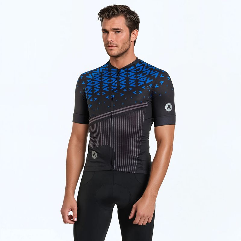 Herren ATTABO Tevi Radtrikot schwarz/blau