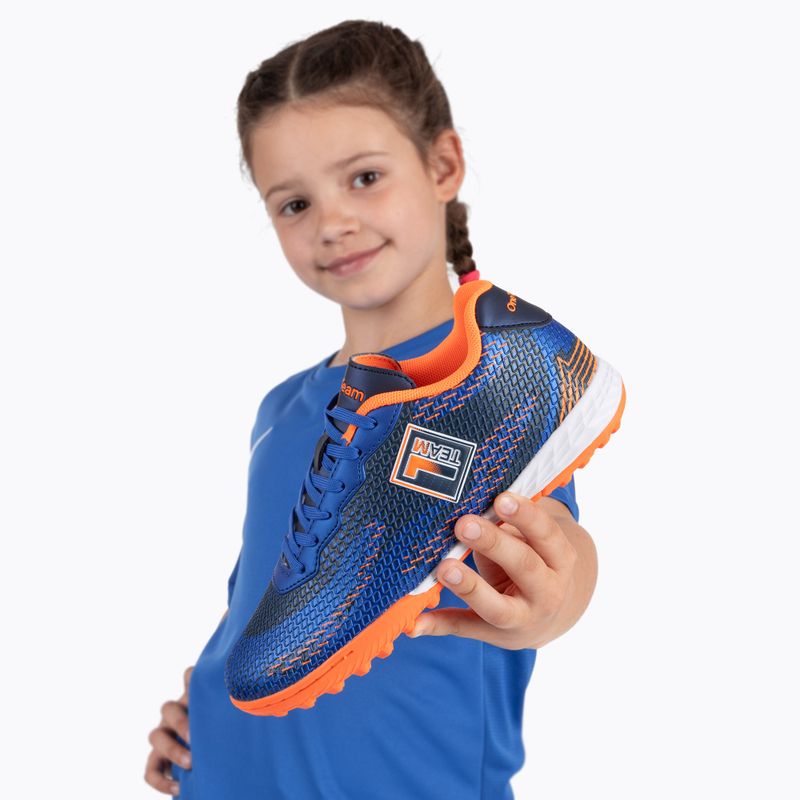 Fußballschuhe Kinder OneTeam Robero Teen TF Dunkelblau/Orange 18