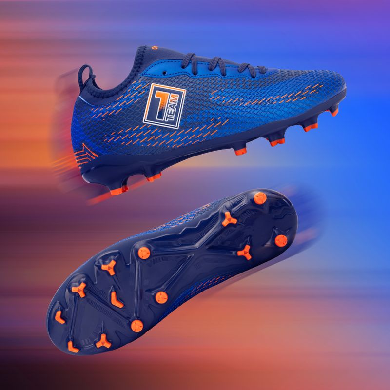 Fußballschuhe Kinder OneTeam Robero Teen FG/AG Dunkelblau/Orange 3