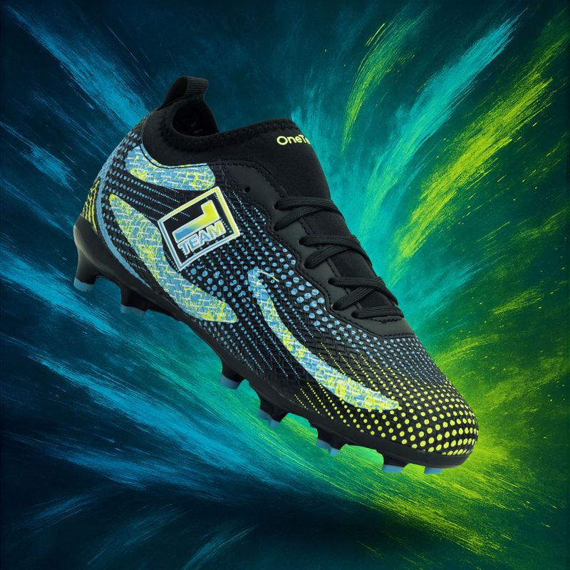 Fußballschuhe Kinder OneTeam Robero Teen FG/AG Schwarz/Blau 4