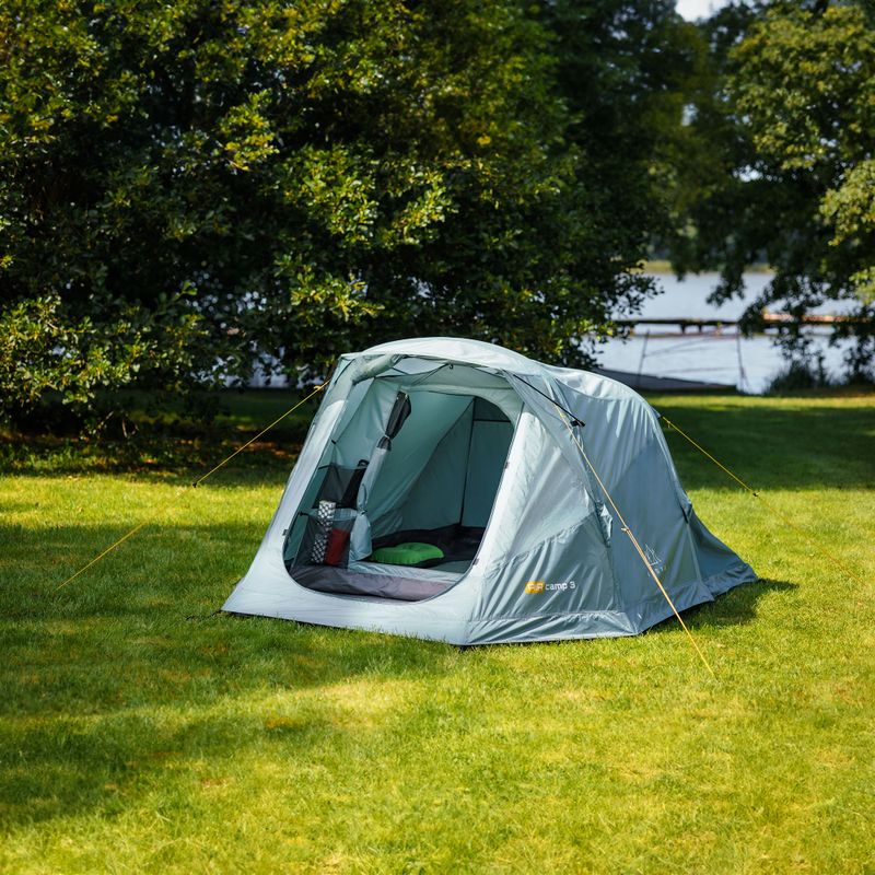 Aufblasbares 3-Personen Campingzelt KADVA AIRcamp 3 grün 4