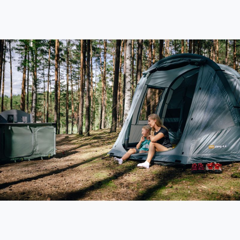 Aufblasbares 4-Personen Campingzelt KADVA AIRcamp 4.4 grün 24