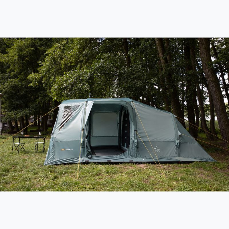 Aufblasbares 6-Personen Campingzelt KADVA AIRcamp 6.24 grün 28