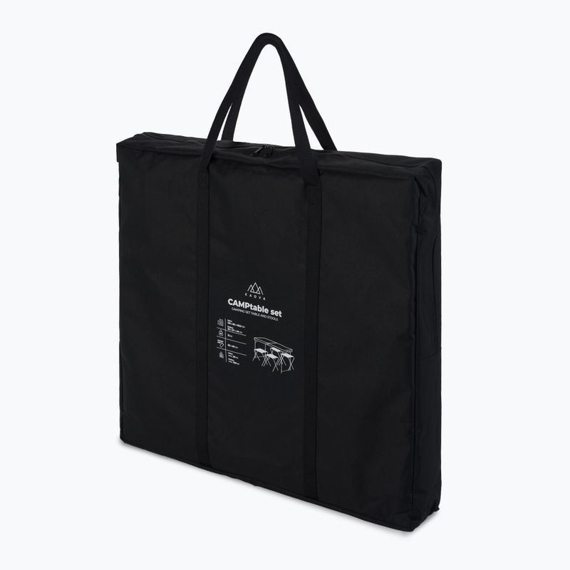 Klappbarer Campingtisch + Stühle KADVA CAMPtable Set für 4-6 Personen grau 19