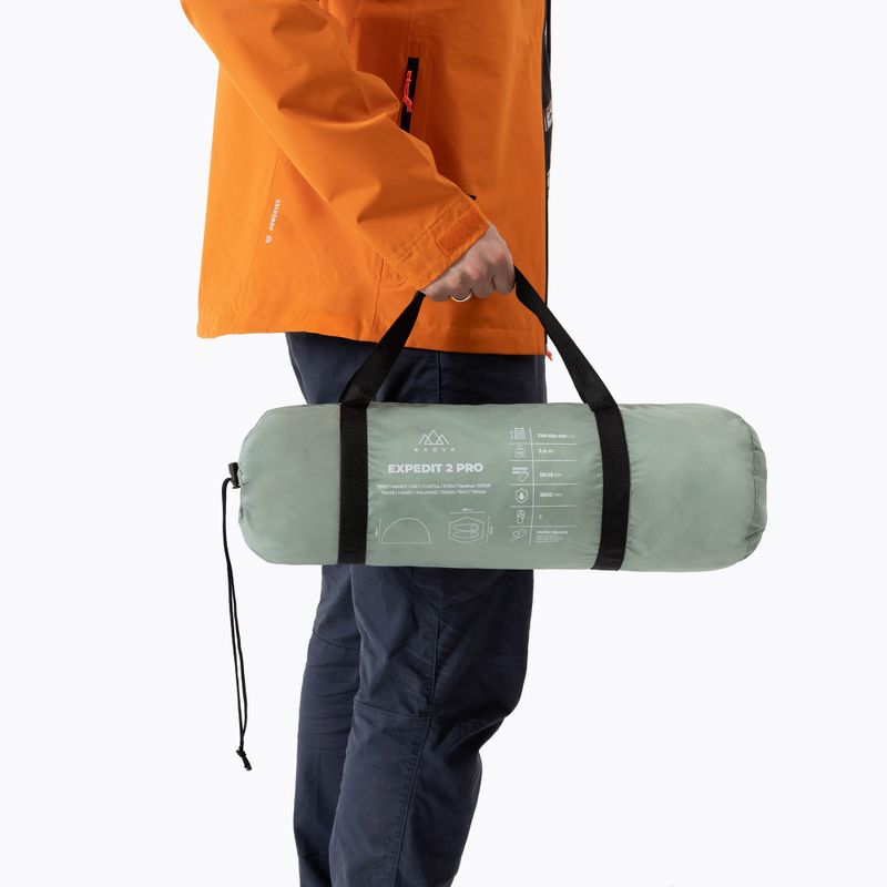 Ultraleichtes 2-Personen-Trekkingzelt KADVA EXPEDIT 2 PRO graugrün 18