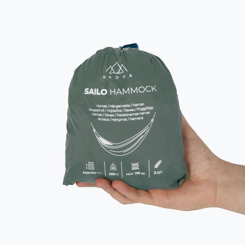 Reisehängematte KADVA Sailo Hammock ultraleicht grün 7