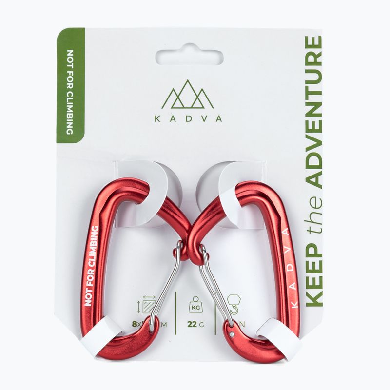 Karabiner zur Befestigung der Hängematte KADVA Hammock Karabiner rot 6