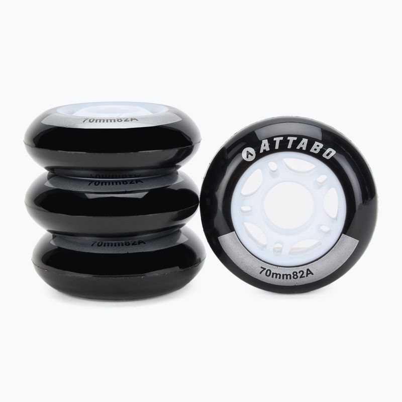 Inliner Rollen Räder ATTABO Wheels 70 mm 4 Stk. Schwarz 2