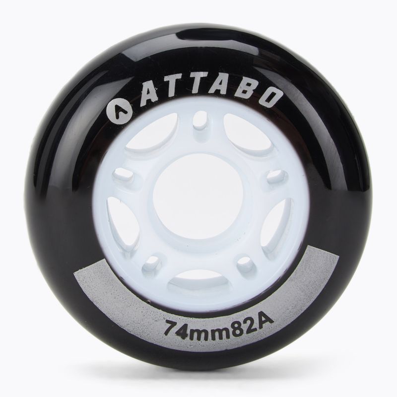 Inliner Rollen Räder ATTABO Wheels 74 mm 4 Stk. Schwarz