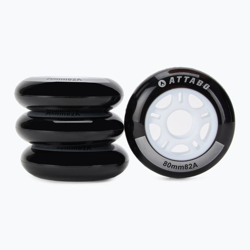 Inliner Rollen Räder ATTABO Wheels 80 mm 4 Stk. Schwarz 2