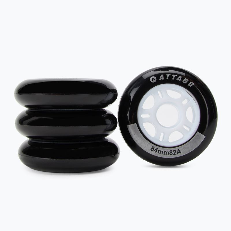 Inliner Rollen Räder ATTABO Wheels 84 mm 4 Stk. Schwarz 2