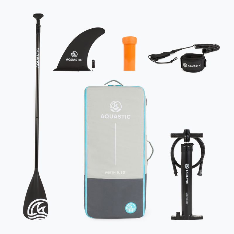 Set Paddleboard SUP aufblasbar AQUASTIC Perth 9'10" pink 17