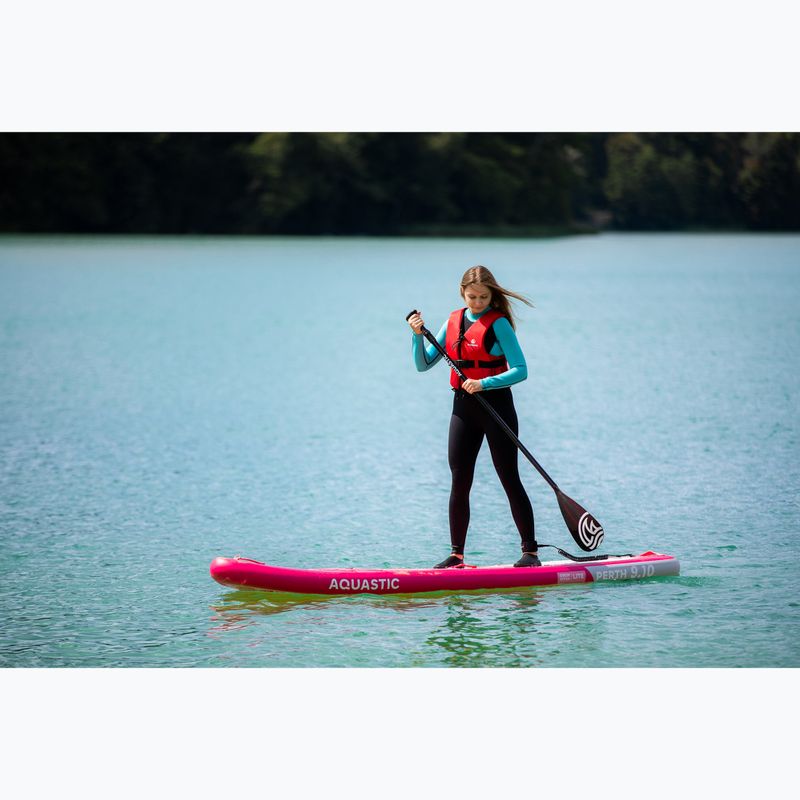 Set Paddleboard SUP aufblasbar AQUASTIC Perth 9'10" pink 19