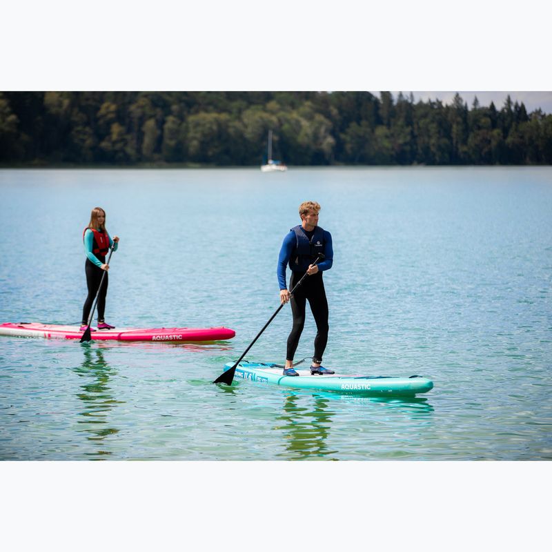 Set Paddleboard SUP aufblasbar AQUASTIC Perth 9'10" pink 20