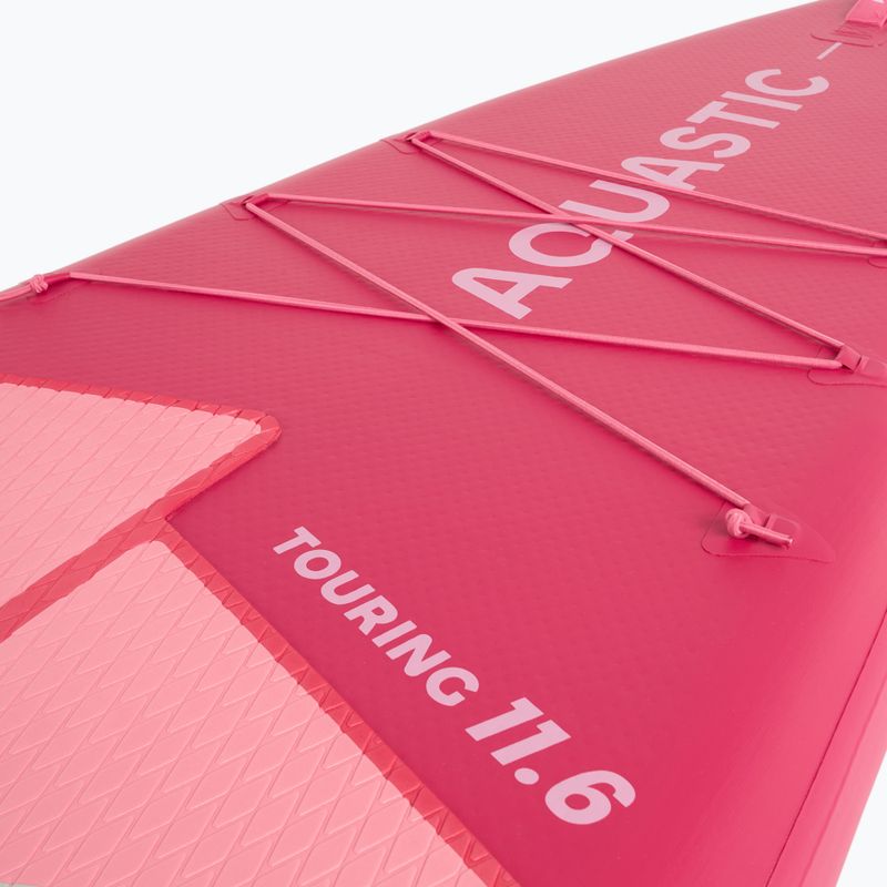 Set Board SUP aufblasbar AQUASTIC Touring 11'6" rosa 7