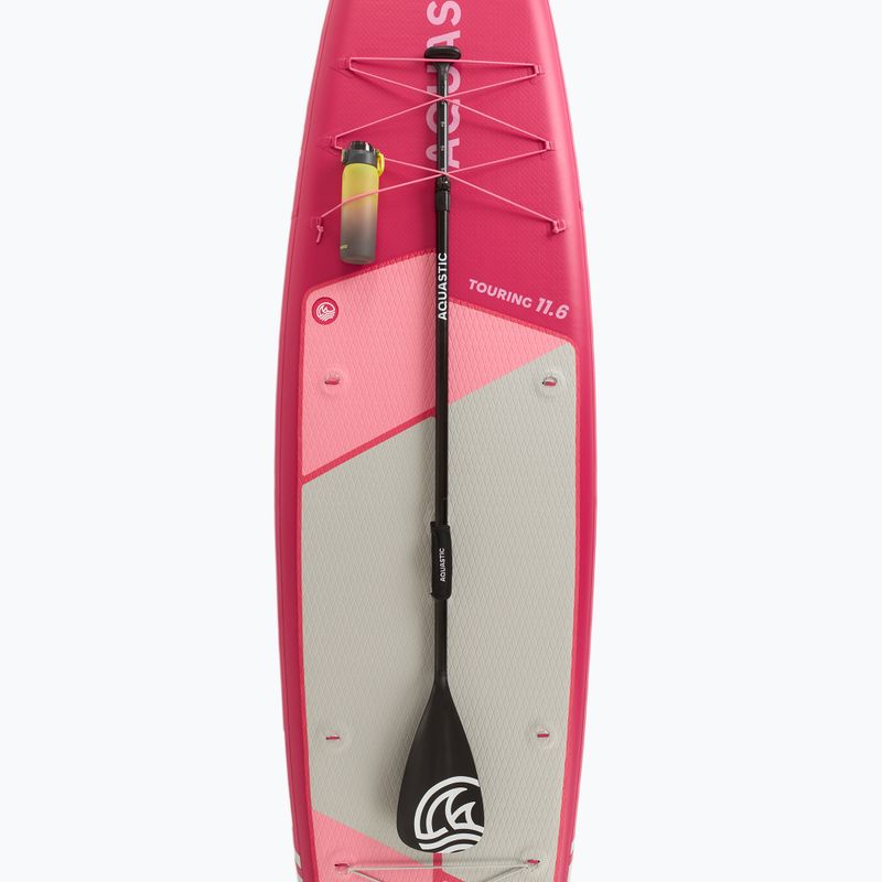 Set Board SUP aufblasbar AQUASTIC Touring 11'6" rosa 10