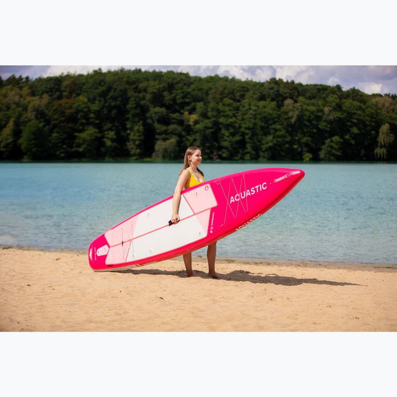 Set Board SUP aufblasbar AQUASTIC Touring 11'6" rosa 20