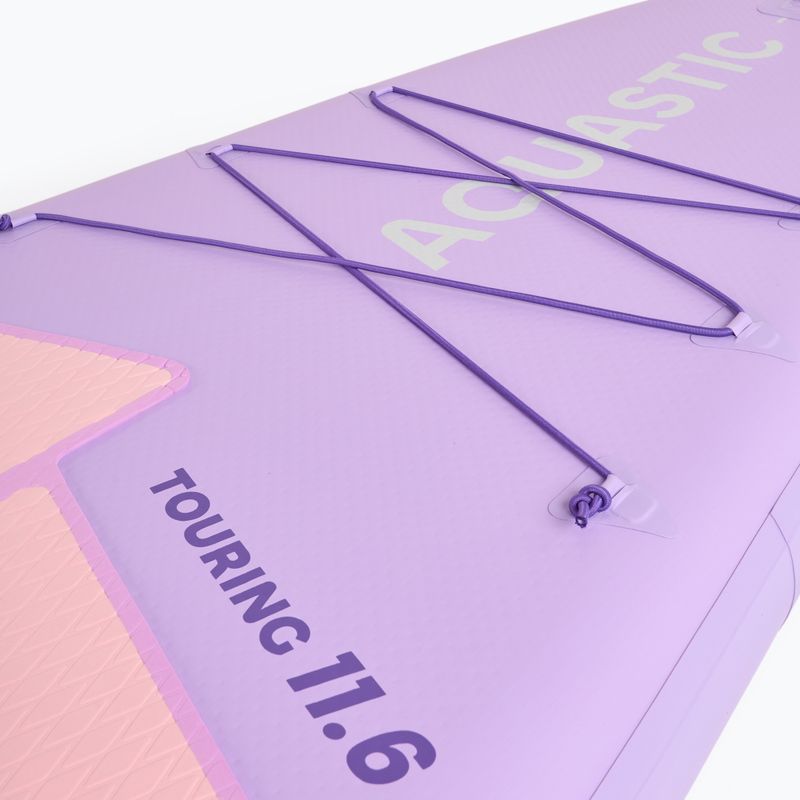 Set Paddleboard SUP aufblasbar AQUASTIC Touring 11'6" purple 7